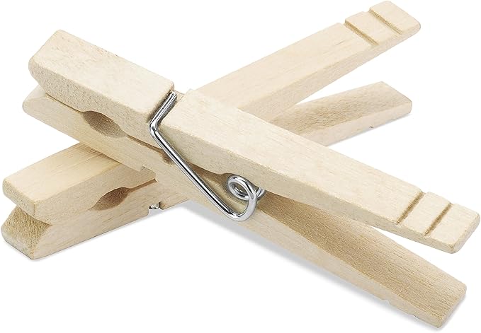 Whitmor Wood Natural Clothespins, S/100,6026-868