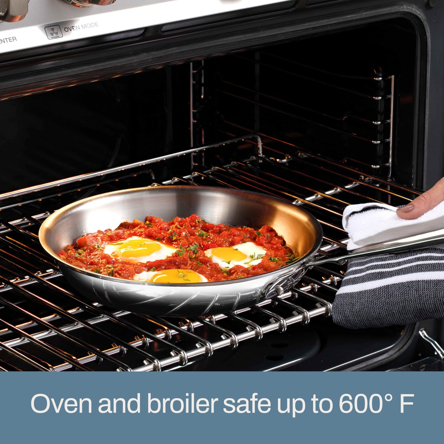 All-Clad D3 3-Ply Stainless Steel Fry Pan With Lid 10 Inch, Induction Compatible, Oven Broiler Safe 600F, Fast and Even Heat, Pots and Pans, Cooking Frying Pan, Skillet, Kitchen, Cookware, Silver