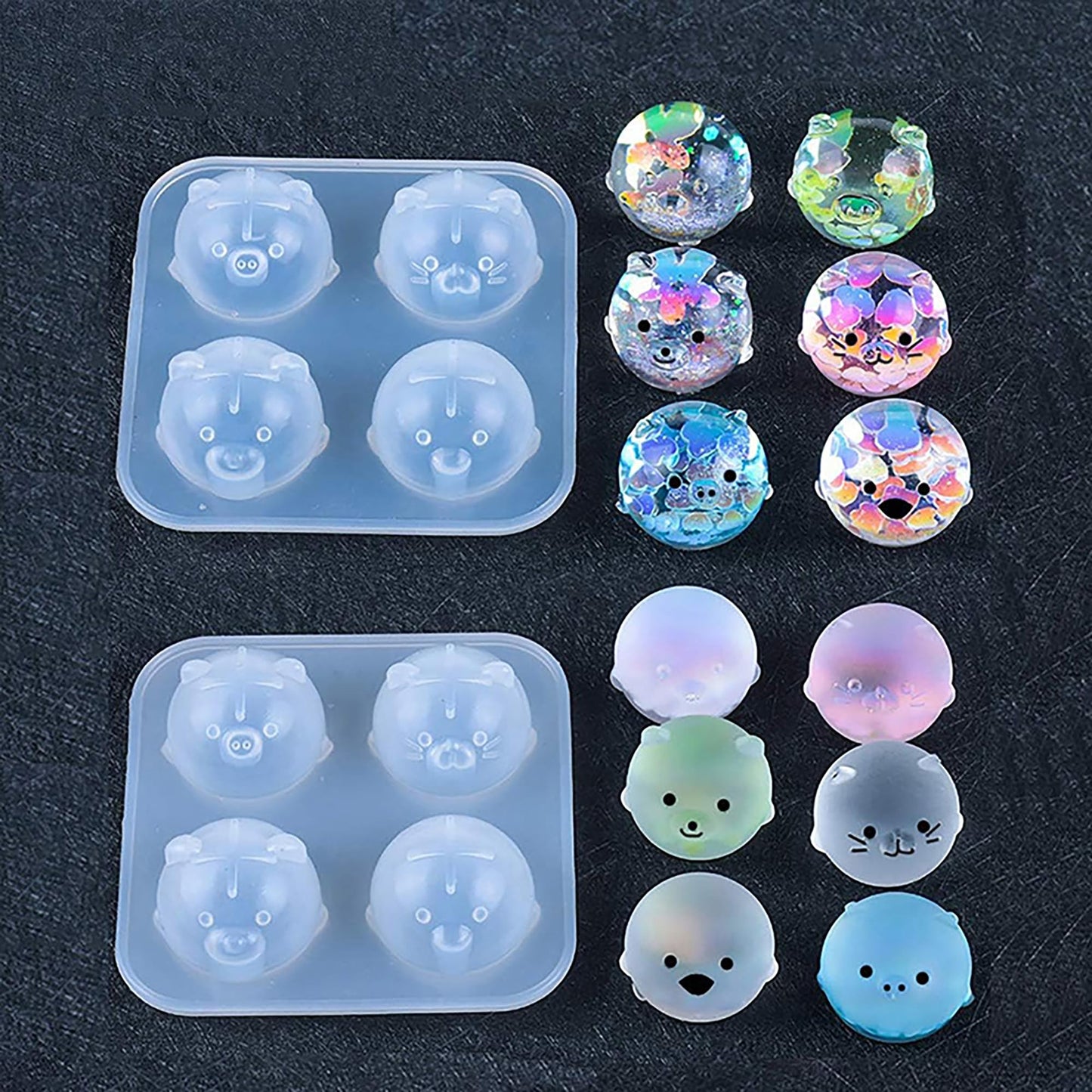 Rose Flower Heart Peony Resin Casting - Resin Casting Silicone Molds for Home Decor & Candle Making Wave Spiral Mold