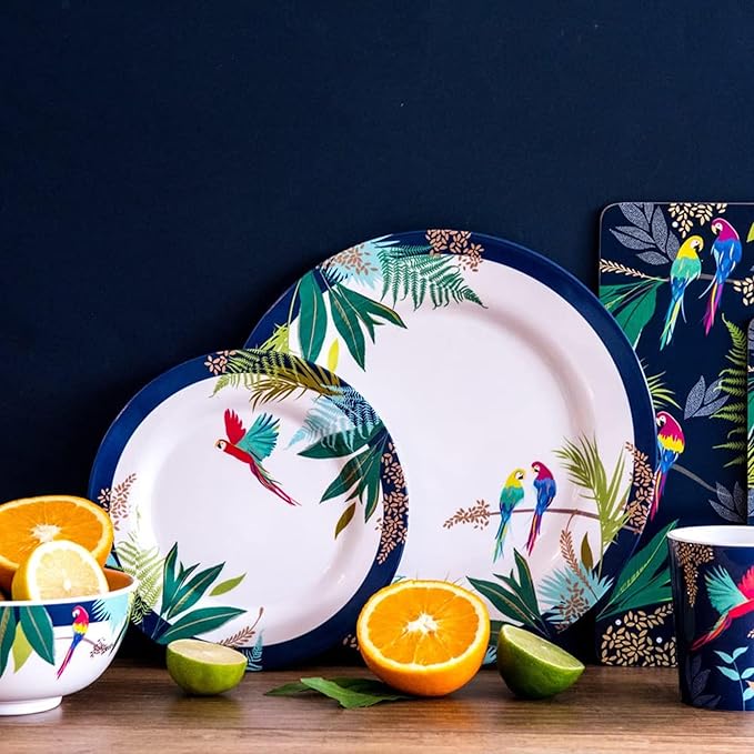 Portmeirion Sara Miller Parrot Salad Plate - Set of 4