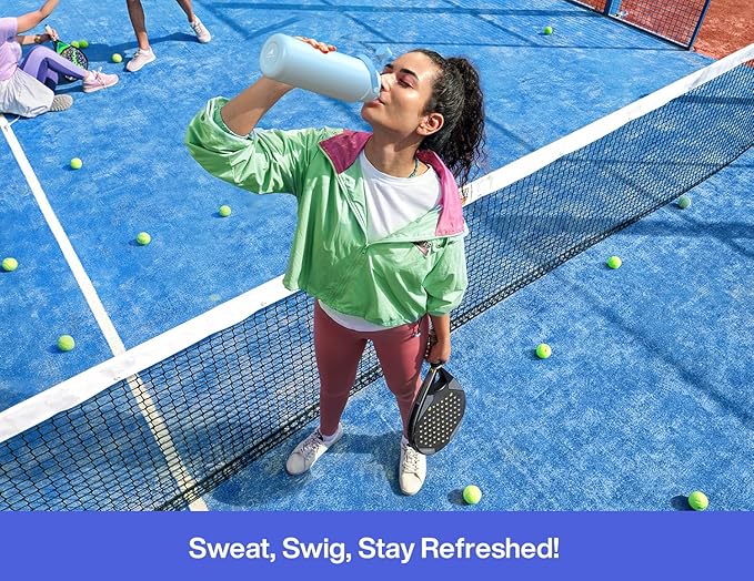 POWCAN 32 oz Insulated Water Bottle with 2-in-1 Straw and Spout Lid, Keep Cold 24H, Leak-Proof, BPA-Free, Double Wall Stainless Steel Water Bottle for Sports, Gym, Travel and School (Moonleaf Flutter)
