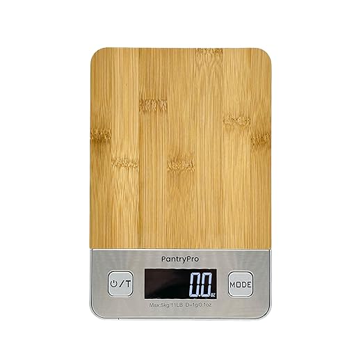 Stainless Steel Digital Kitchen Scale w. Bowl - for Food Coffee Lab - LCD Display gram Ounces lb:oz lb ml - 12 LBS/5.5 KG Capacity - Battery Included - Silver by The Display Guys