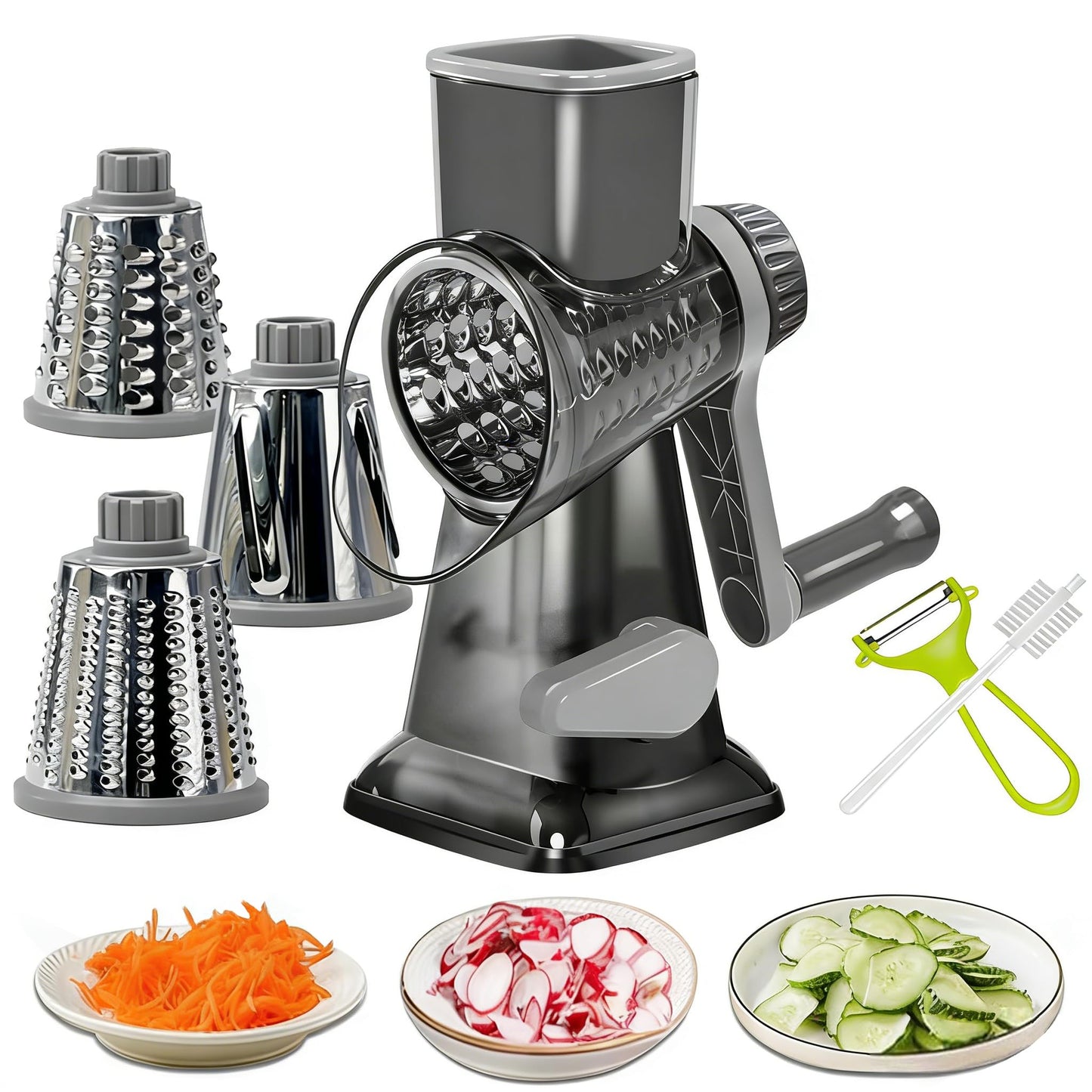 Dachenus Cheese Grater Rotary Cheese Grater,Versatile Cheese Shredder