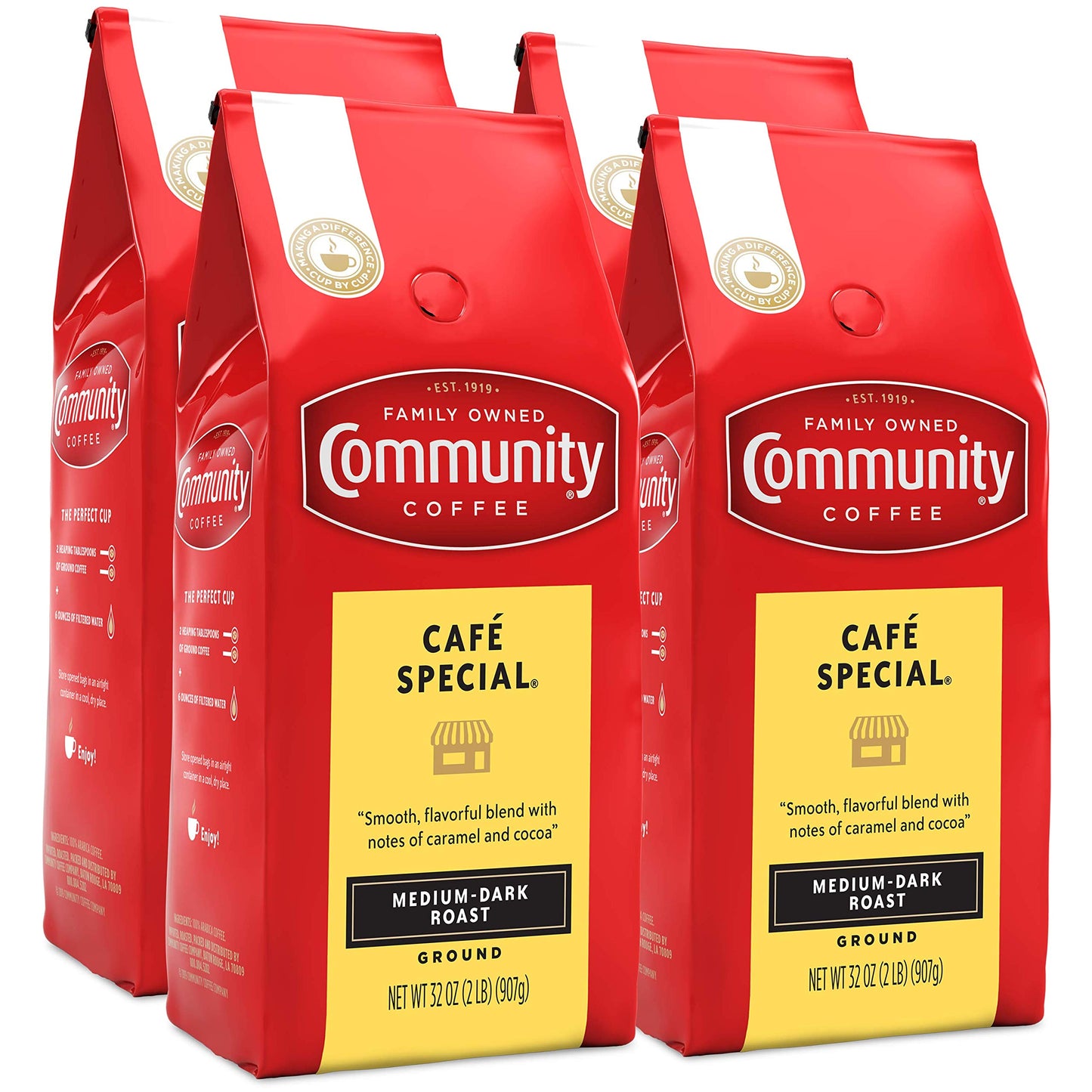 Community Coffee 100% Colombia 72 Ounce, Medium Dark Roast Ground Coffee, 12 Ounce (Pack of 6)