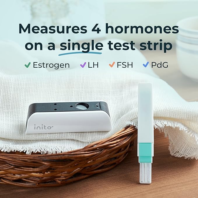 Inito Fertility Monitor & Hormone Tracker for Women | Estrogen, LH, PdG (Urine Metabolite of progesterone), FSH | Track and Confirm Ovulation | Includes 15 Test Strips (iPhone 12)