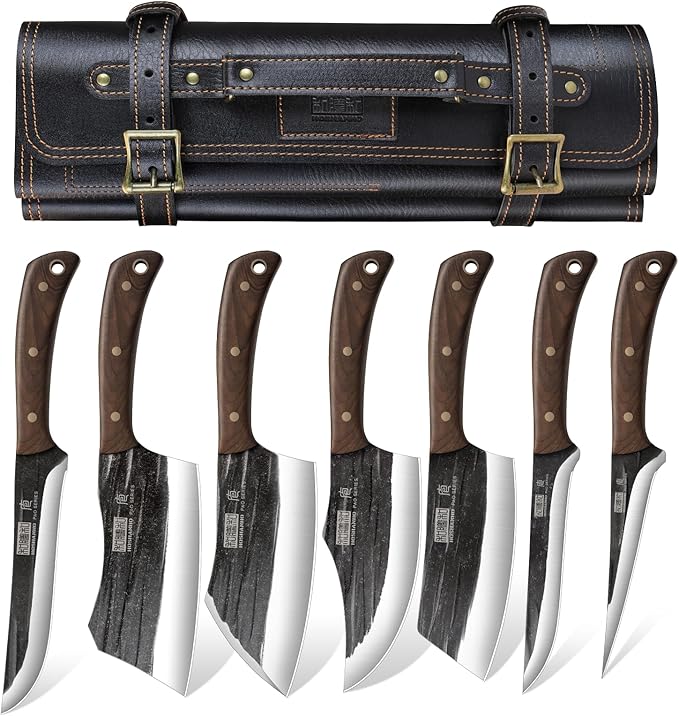 HOSHANHO Butcher Knife Set 3PCS, Sharp Fillet & Utility & Paring Knife Set