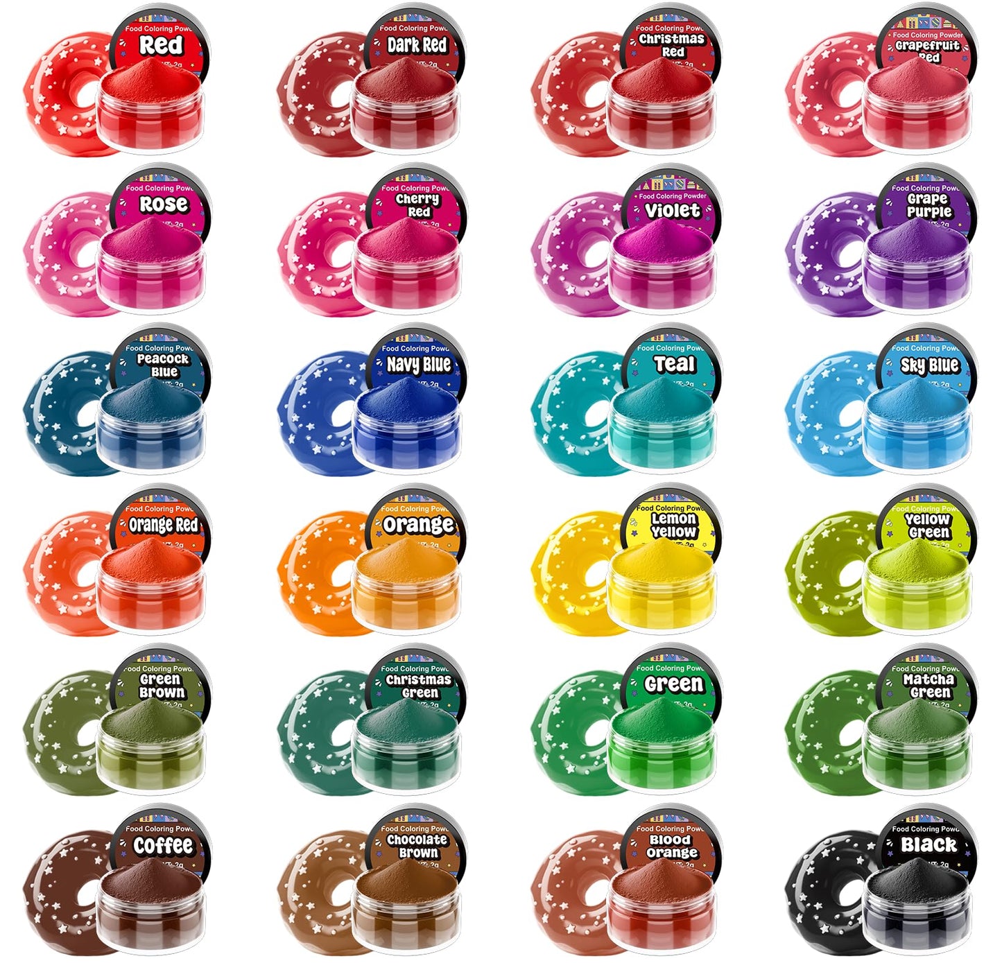 Food Coloring Liquid - 18 Vibrant Colors Food Dye Colorantes Para Reposteria, Highly Concentrated Cake Decorating Food Coloring for Icing, Cake, Baking, Frosting, Easter Egg, Macaron, Slime - 6ml