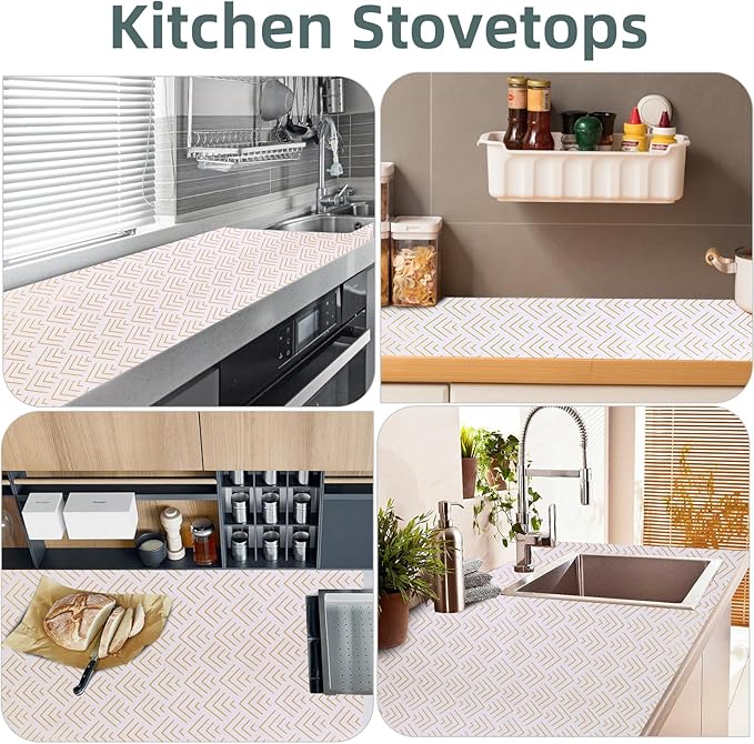 Shelf Liner for Kitchen Cabinets Non Adhesive Drawer Liner Gold Arrow Non-Slip Thickened Shelf Liner Paper Strong Easy to Clean for Tool Box Refrigerator with Knife and Tape Measure 12 inche x 10 feet