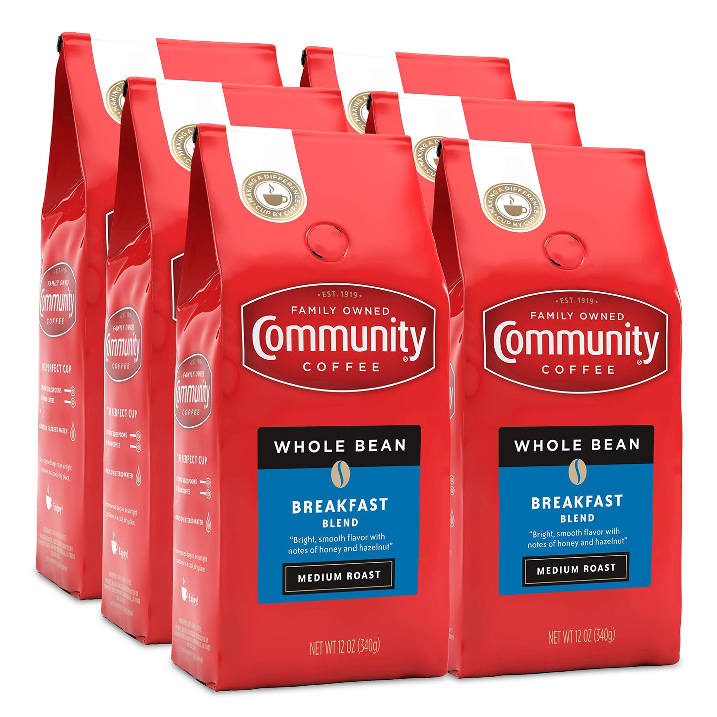 Community Coffee Dark & Bold Espresso Blend, Dark Roast Whole Bean Coffee, 11 Ounce Bag (Pack of 1)