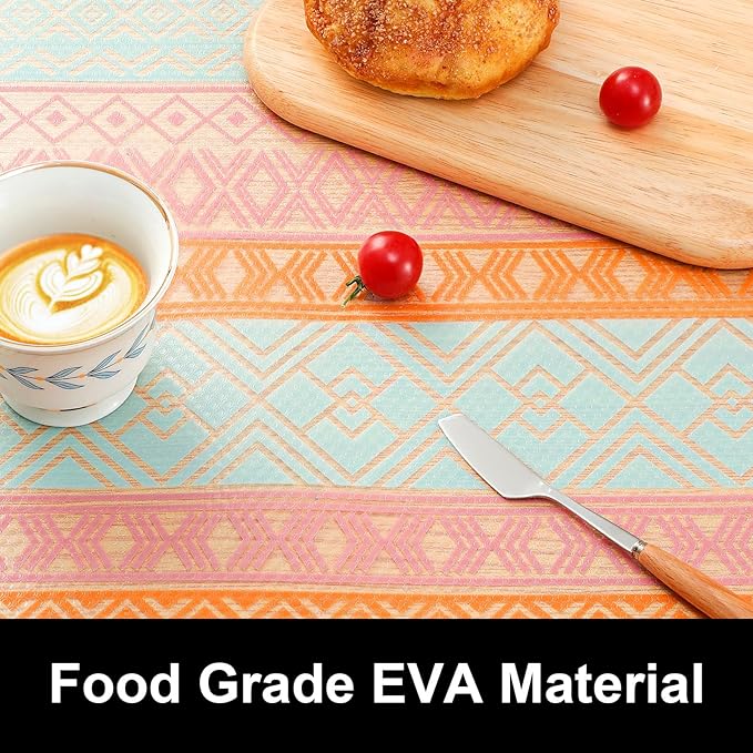 Cooyes Shelf Liners for Kitchen Cabinets, Refrigerator Liners Waterproof & Oil-Proof Kitchen Cupboard Liner Drawer Mats EVA Material Non Adhesive Fridge Liner for Shelves（23.6" W x 360" L）
