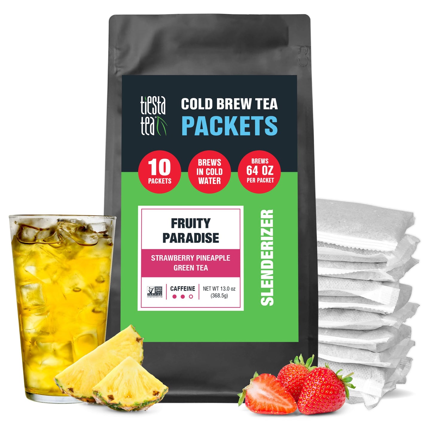 Tiesta Tea - Peaches N' Green Cold Brew, Loose Leaf, Smooth Peach Green Tea