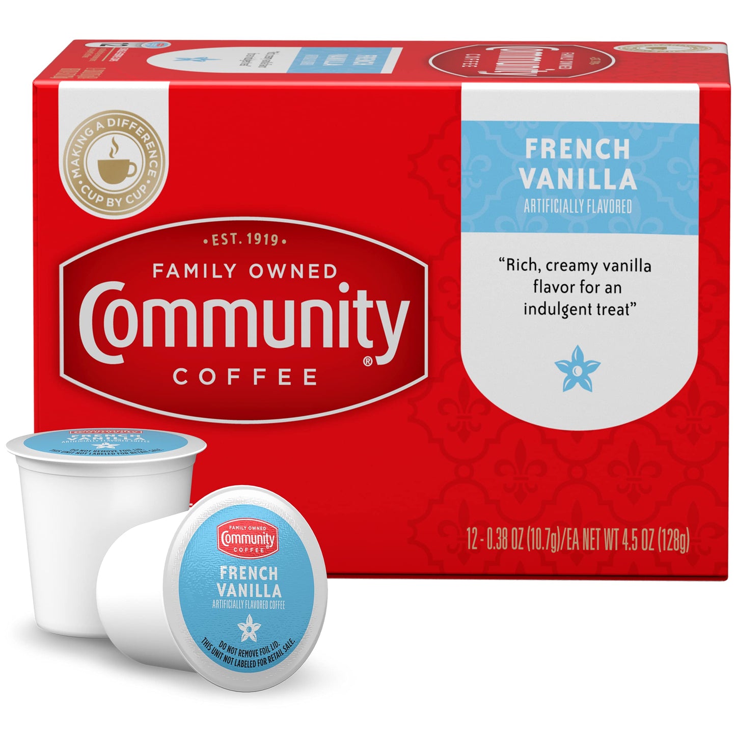 Community Coffee Grandma's Sugar Cookie Keurig K-Cup Pods, Limited Edition Holiday Flavor, Natural Ingredients, 10 Count (Pack of 6)