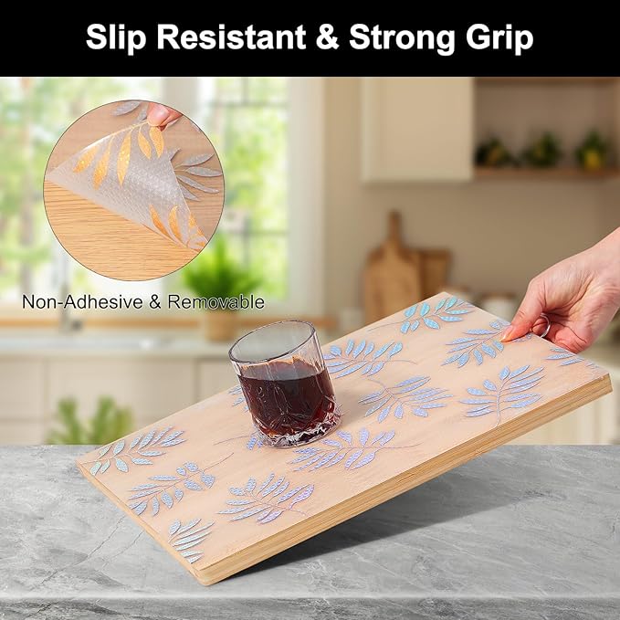 Cooyes Shelf Liner – Premium Non-Adhesive Cabinet & Drawer Liner for Kitchen – Waterproof Shelf Paper with Modern Pattern – Durable EVA Cabinet Mat – Easy to Cut （24" W x 240" L）