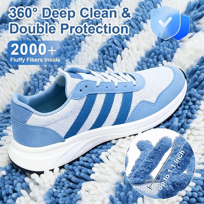 2Pcs Professional Shoe Washing Machine Bag, 360° Deep Clean and Protection for Sneakers, Tennis, Casual Shoes, Durable Shoe Laundry Bag for Washer and Dryer, Shoes Washing Bag for Any Size