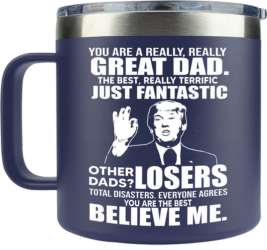 Gifts for Dad from Daughter, Son - Father's Day Gifts for Dad, Men - Dads Birthday Gift Ideas, Happy Birthday gifts for Dads, Fathers - Best Dad Ever Gift, Best dad Mug, 14 Oz Coffee Mug for dad