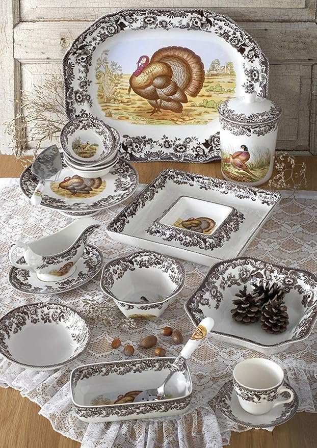 Spode Woodland Turkey 12" Round Platter
