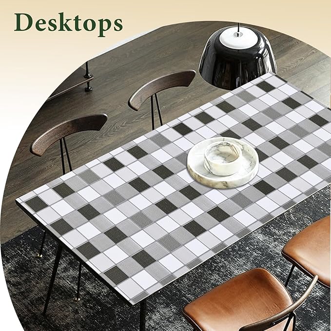 Drawer and Shelf Liner for Kitchen Cabinet: 17 in X 30 Ft Non Slip Waterproof Shelf Paper Non Adhesive Refrigerator Liners Gray Mosaic Easy Liners for Bathroom