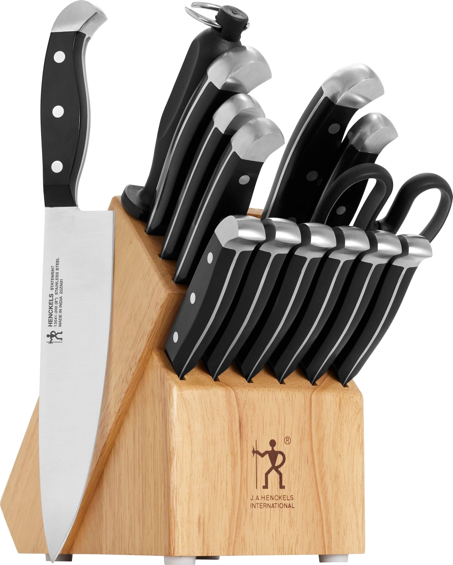 Henckels Statement 20-Pc Knife Set, Razor-Sharp, German Engineered, Brown