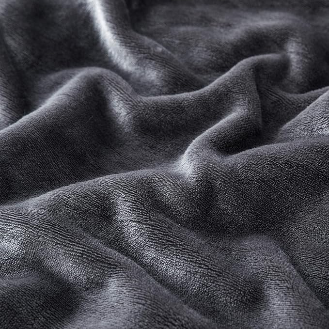 IR Imperial Rooms Sherpa Fleece Throw Blanket Twin Size for Couch - Thick and Warm Fluffy Grey Blankets for Winter, Soft and Fuzzy Twin Blanket for Bed, 60x80 Inches