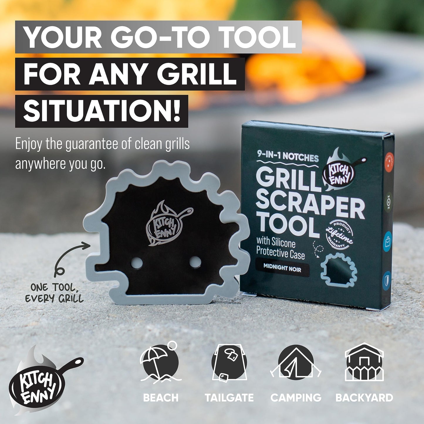 KITCHENNY Bristle-Free Grill Scraper Gadget for Dads Who Like Grilling and Have Everything