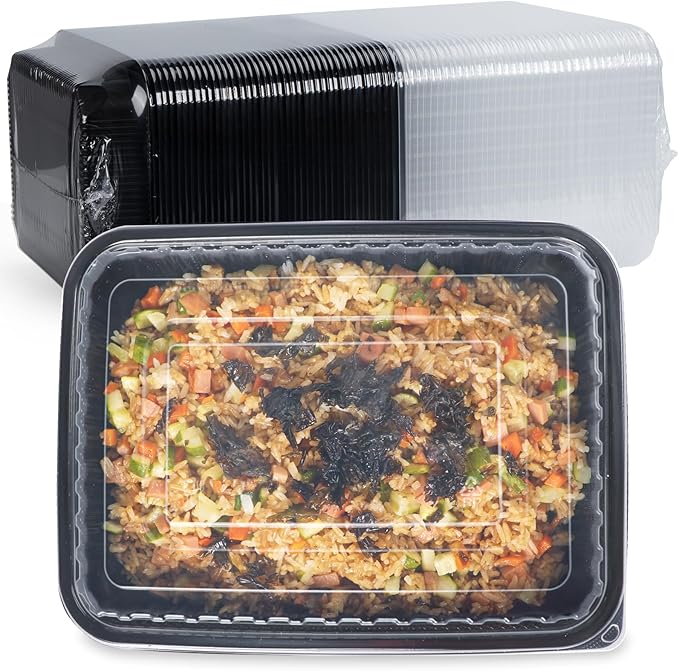 FRESHPAK 40 Pack 41oz Meal Prep Containers - Shrink Wrap Ready To Use