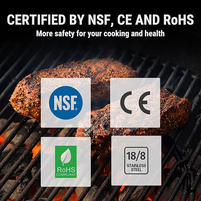 TempPro TempTrack Digital Meat Thermometer for Cooking and Grilling