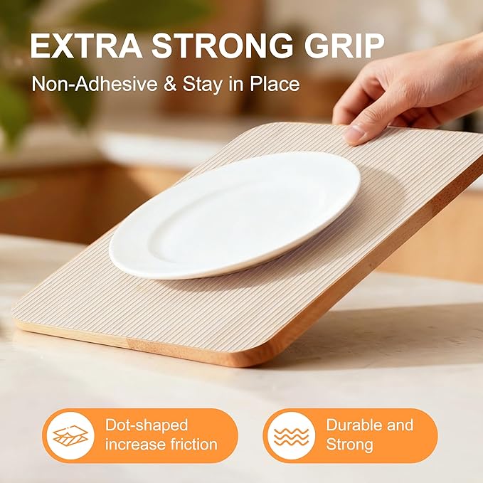 FEXIA Shelf Liners for Kitchen Cabinets Drawer Non Adhesive Non-Slip Liner 12 Inches x 20 FT Waterproof & Oil-Proof Durable Material Fridge Liner for Shelves