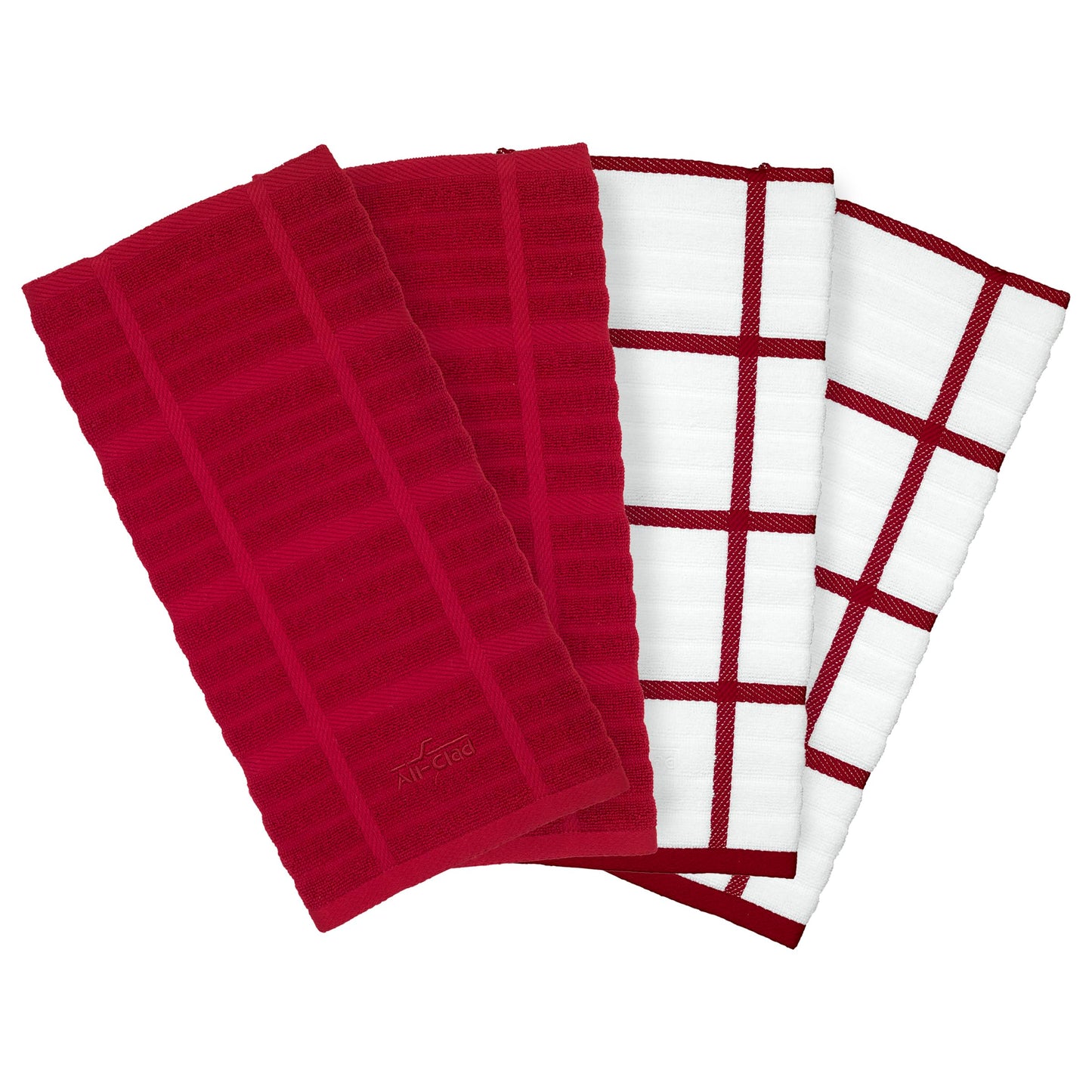 All-Clad Solid Kitchen Towels: Highly Absorbent, Super Soft Long Lasting - 100% Cotton, 17"x30" Tea Towels for Cleaning & Drying Dishes, Pans, Glassware, or Countertops, (2-Pack), Fennel