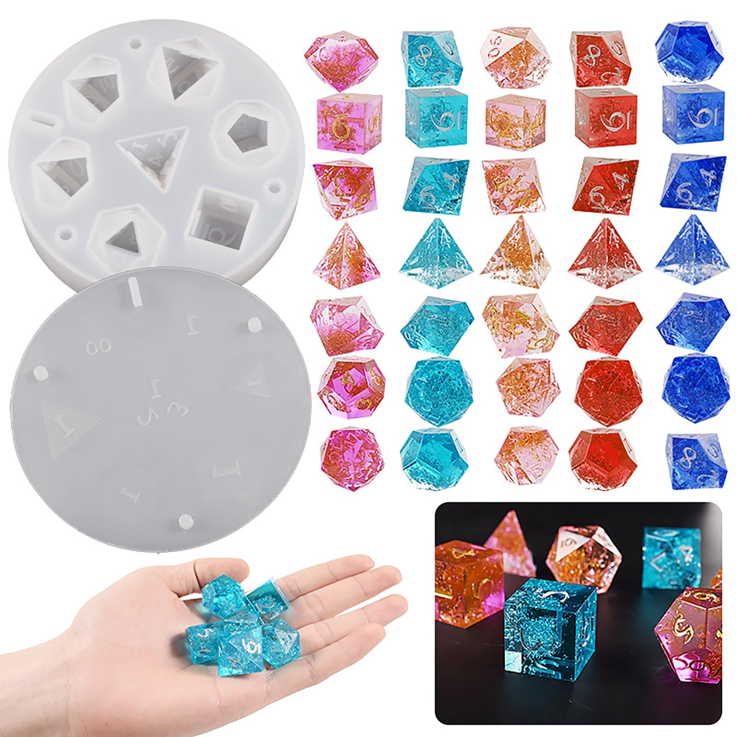 Squirrel Molds Animal Resin Mold - Resin Casting Silicone Molds for Home Decor & Candle Making Wave Spiral Mold
