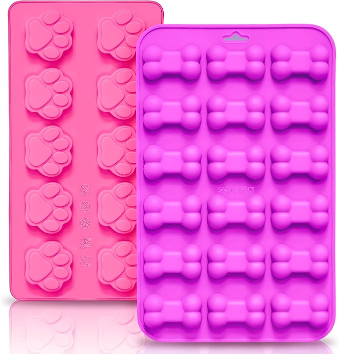 Anaeat Silicone Letter and Number Chocolate Molds, 2 Pack Alphabets & Numbers Candy Baking Mold with Happy Birthday Cake Decorations Symbols - for DIY Chocolates, Candies or Fondant