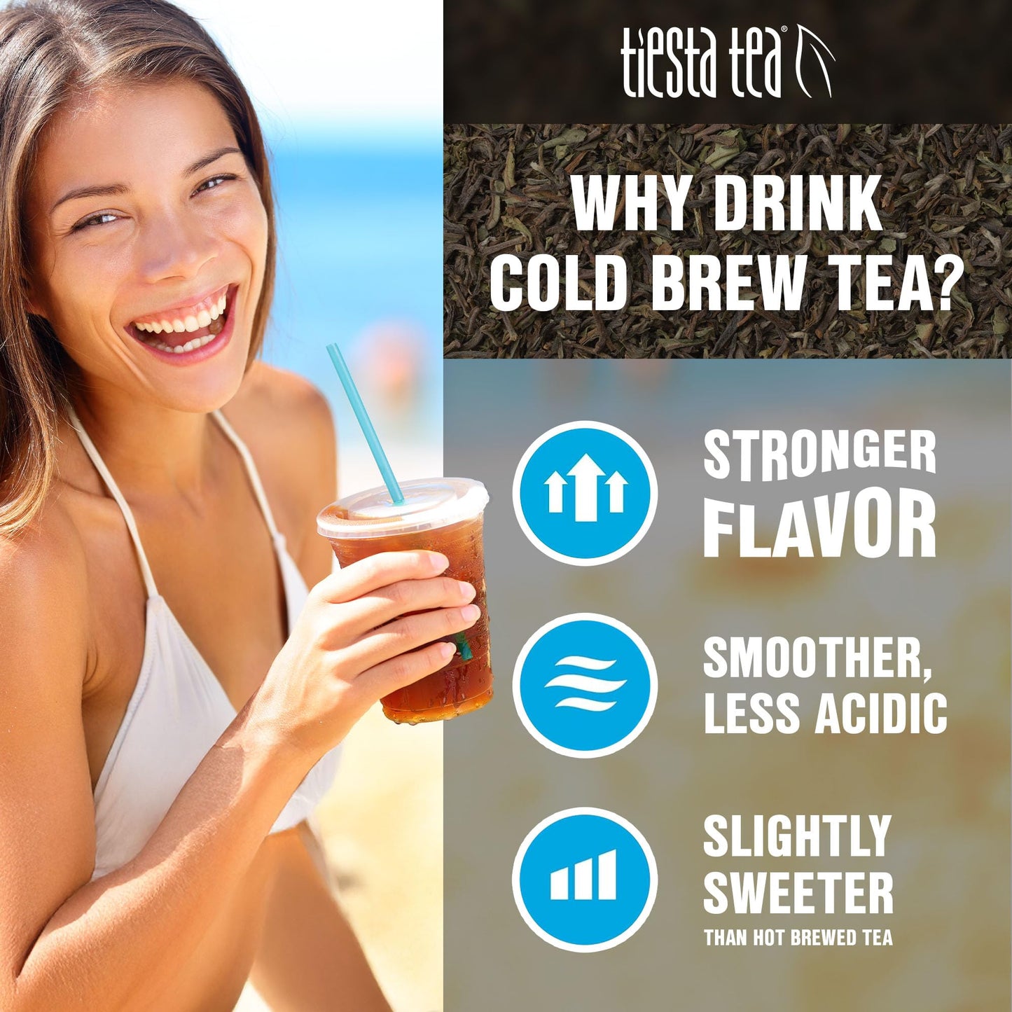 Tiesta Tea - Meyer Lemon Zest Cold Brew, Loose Leaf, Premium Blend