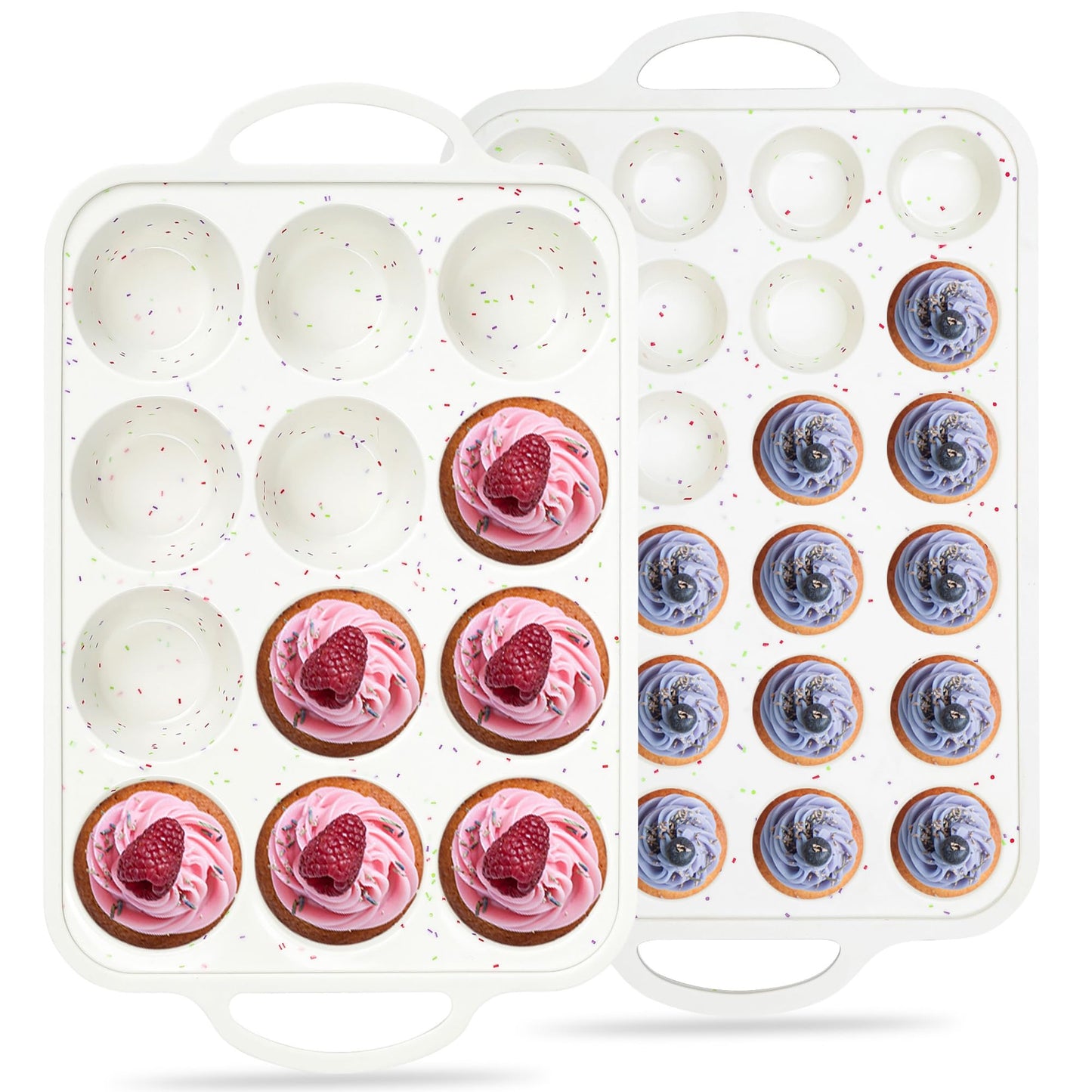 AOTASO 6 Cup Jumbo Muffin Pan for Baking with Metal Frame Nonstick