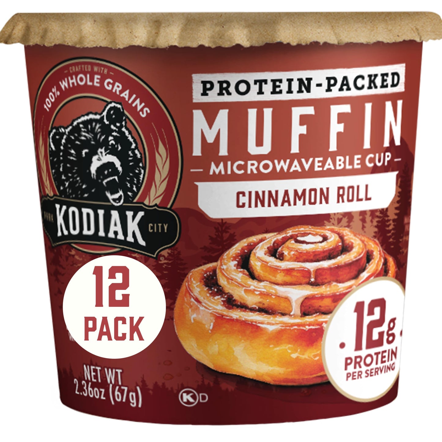 Kodiak Cakes Minute Muffins, Mountain Blueberry, 2.29 Ounce (Pack of 12) (Packaging May Vary)