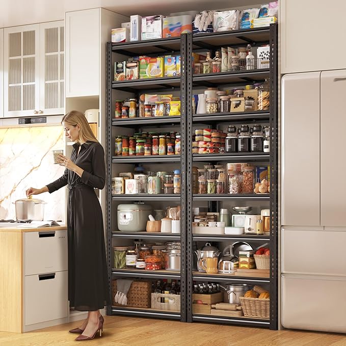 DurayLoly 8 Tier Storage Shelves,3200 LBS Shelving Unit for Tight Corners