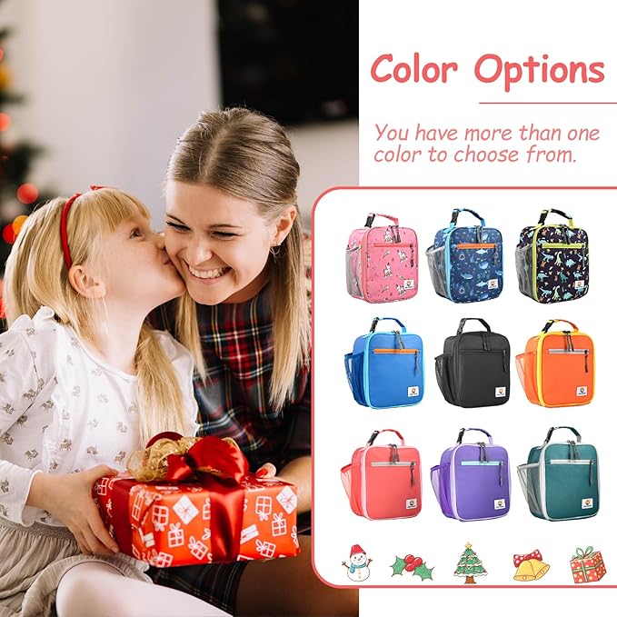 Lunch Box Kids,Premium Insulated Lunch Bag for Girls Boys,Soft Bag Mini Cooler Back to School Thermal Reusable Lunch Bag for Work School Picnic -Red
