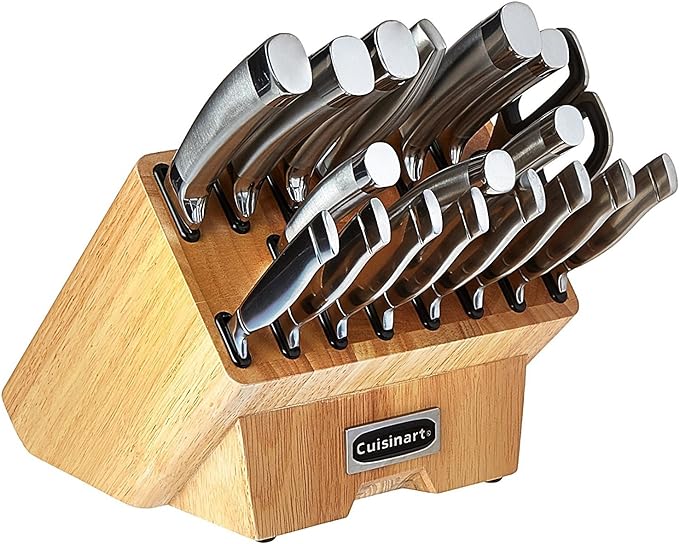 Cuisinart C77SS-15PG 15pc German Stainless Steel Hollow Handle Cutlery Block Set