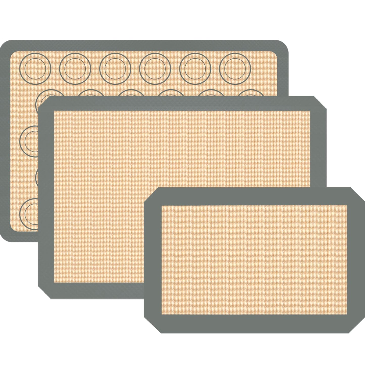 Koolstuffs Silicone Baking Mat, Nonstick and Reusable, 3 Pack