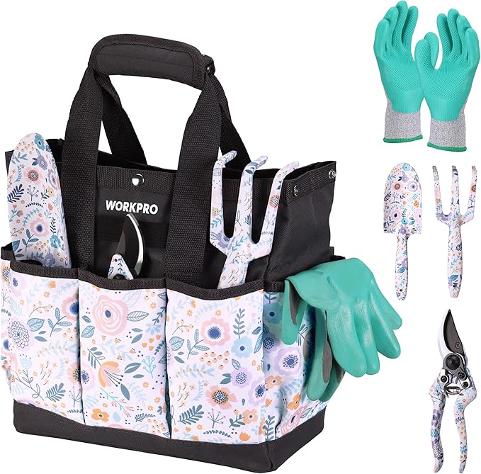 WORKPRO 5-Piece Aluminum Garden Tool Set, Heavy Duty