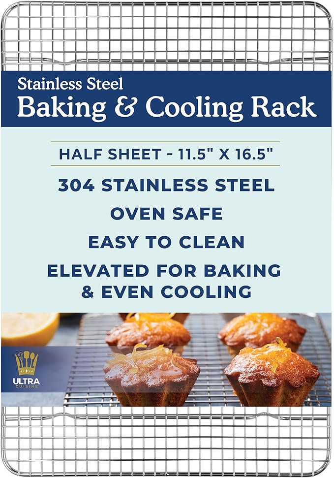 Ultra Cuisine Cooling & Baking Rack Set - 8.5'' x 12'' - Set of 2