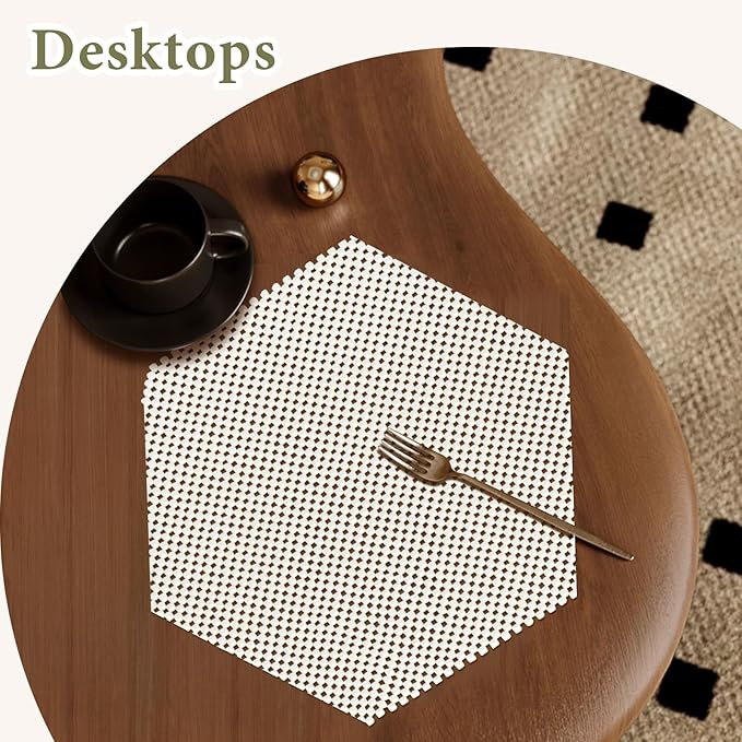 Shelf Drawer Liners for Kitchen Cabinets Non Adhesive Drawer Liner Thickened Refrigerator Liner White Quatrefoil Strong Non-Slip Paper for Tool Box, 11.8 x 118 Inches