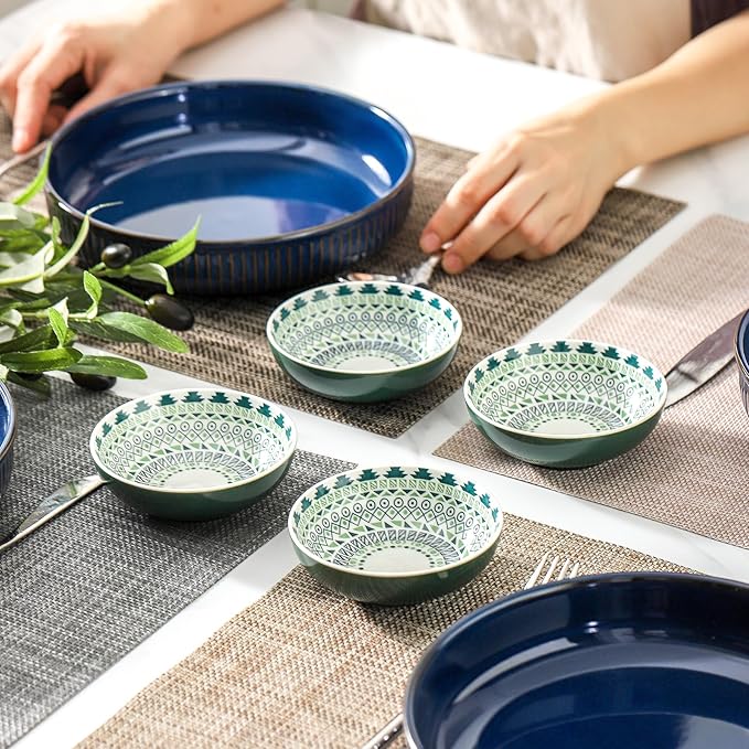 Howise Set of 6 Deep Soy Sauce Dishes, 3.7 inch Ceramic Dipping Bowls 4 oz Small Dip Bowls Sauce cups for Condiment Sushi Bowl, Mini Bowl for Side Dish, Ketchup, Soy Appetizer Plates