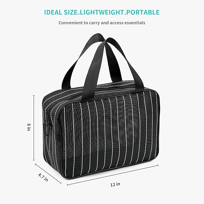 Mesh Shower Caddy Bag for Bathroom Gym Camping Portable Travel Mesh Toiletry Bag for Women Men