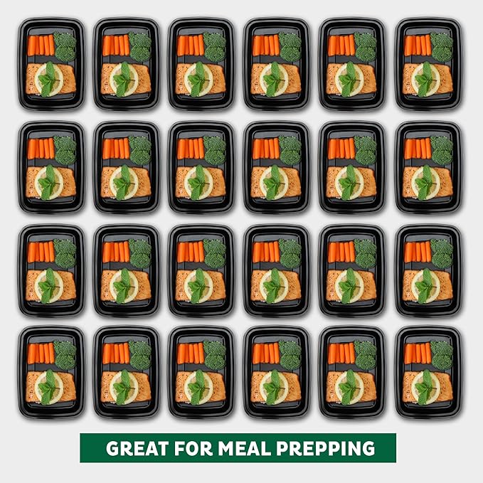 Freshware Meal Prep Containers [150 Pack] 1 Compartment Food Storage Containers with Lids, Bento Box, BPA Free, Stackable, Microwave/Dishwasher/Freezer Safe (24 oz)