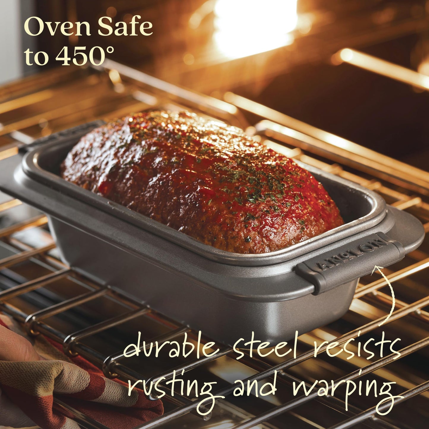 Anolon Advanced Bakeware Nonstick Bread Loaf Pan Set, 2-Piece, Gray