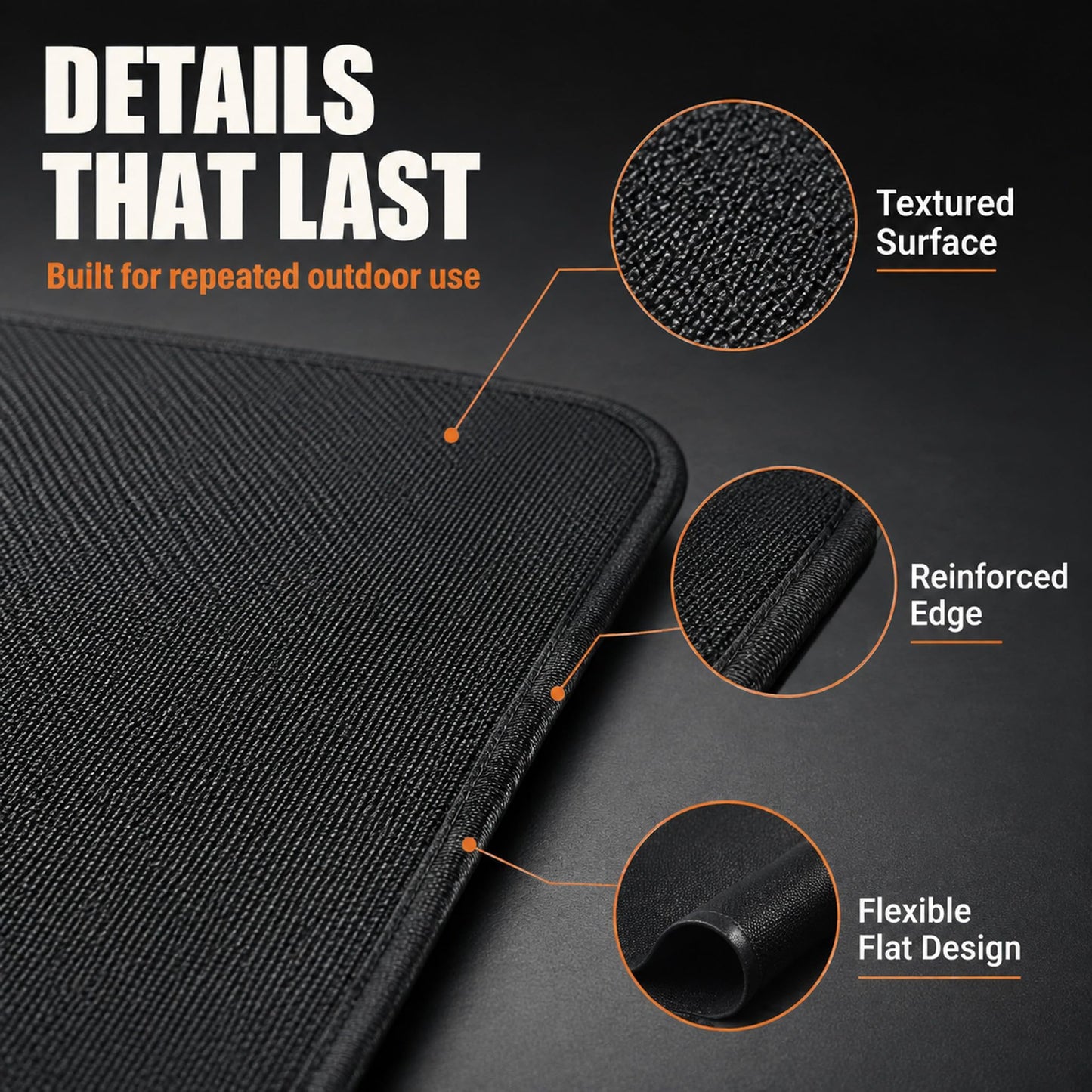 UBeesize 60x36 inch Under Grill Mat for Outdoor Grill Deck Protector