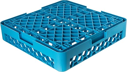Carlisle FoodService Products OptiClean Peg Dish Racks with Extra Tall 2.94" Pegs – Peg Dish Racks for Charger Plates, Pasta Bowls, Large Platters, Blue, (Pack of 6)