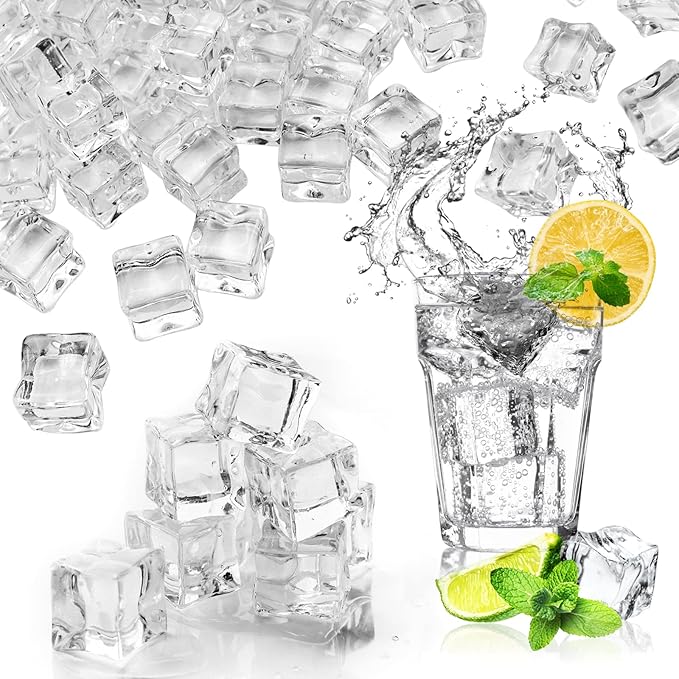 LYFJXX Fake Ice Cubes, 0.8" (20mm), 50 PCS