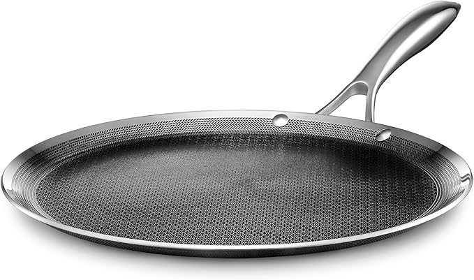 HexClad 13" Hybrid Nonstick Griddle Pan, BBQ, Dishwasher and Oven Safe