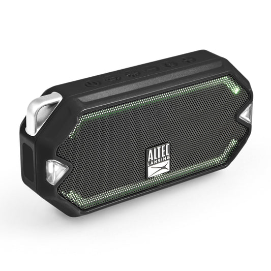 Altec Lansing - HydraMini Wireless Bluetooth Speaker, IP67 Waterproof USB C Rechargeable Battery with 6 Hours Playtime, Compact, Shockproof, Snowproof, Everything Proof (Black)
