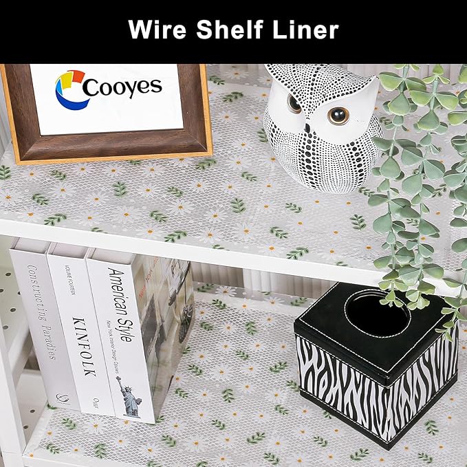 Cooyes Shelf Liner – Premium Non-Adhesive Cabinet & Drawer Liner for Kitchen – Waterproof Shelf Paper with Modern Pattern – Durable EVA Cabinet Mat – Easy to Cut （24" W x 240" L）